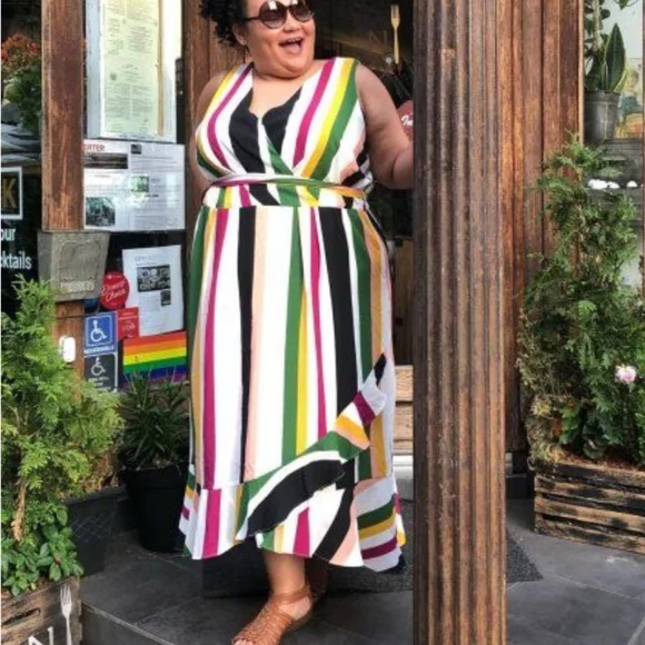 Lane Bryant Dresses Lane Bryant Summer Stripped Dress Poshmark